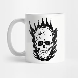 Cracked and Blazing Skull Mug